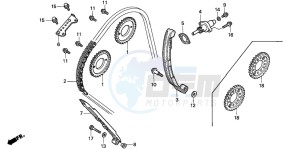 CBR900RE drawing CAM CHAIN/TENSIONER