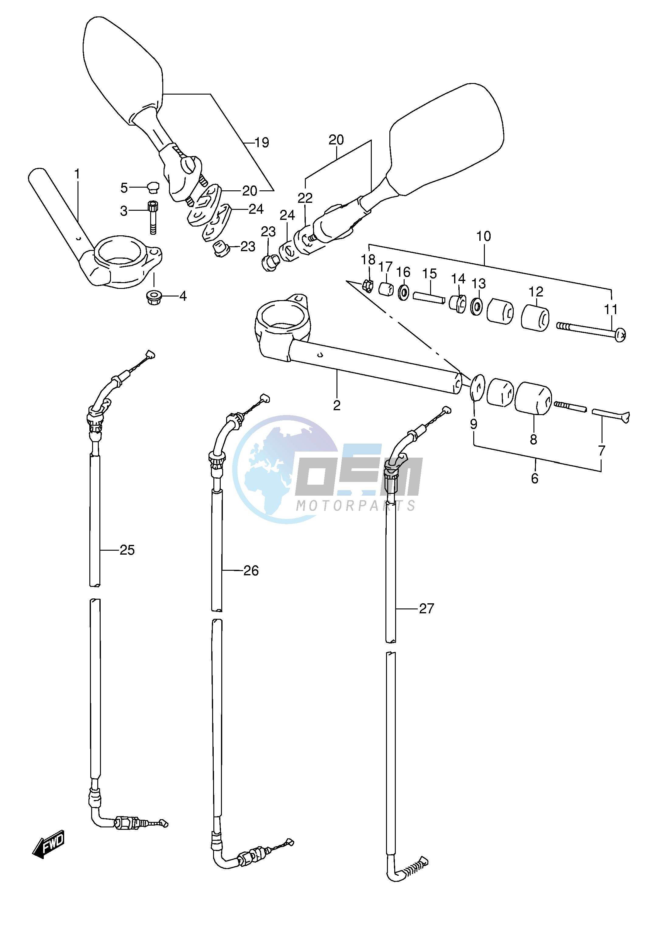 HANDLEBAR (MODEL S T V W)