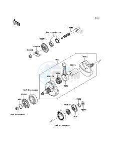 KX450F KX450D8F EU drawing Crankshaft