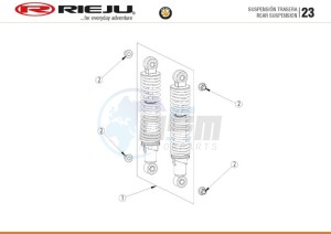 BYE-BIKE-WHITE drawing REAR SUSPENSION