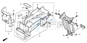 CB1300S CB1300SUPERBOLD'OR drawing REAR FENDER (CB1300A/SA)