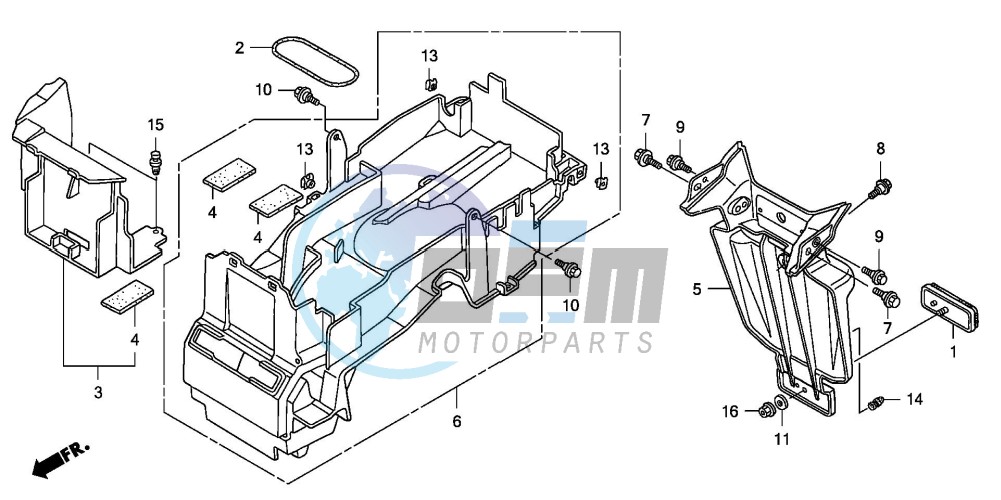 REAR FENDER (CB1300A/SA)