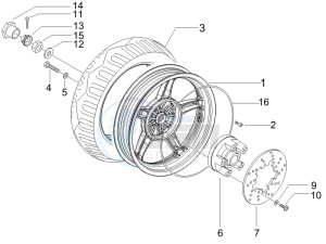 Runner 50 Pure Jet ST drawing Rear Wheel