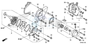 CB1000RD CB1000R UK - (E) drawing WATER PUMP