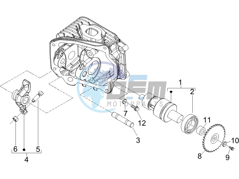 Camshaft - Rocking levers support unit