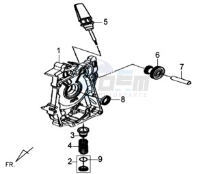 JET 4 50cc drawing CRANKCASE RIGHT / START MOTOR