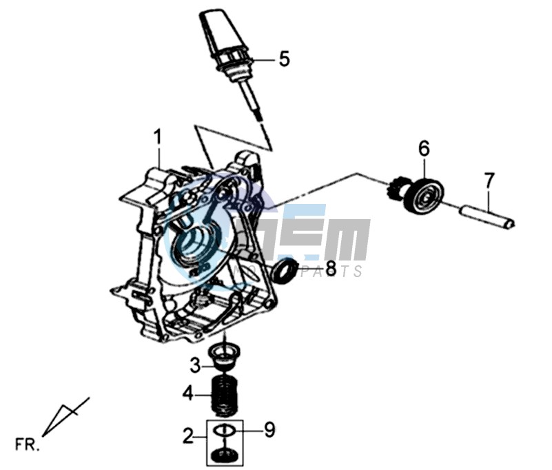 CRANKCASE RIGHT / START MOTOR