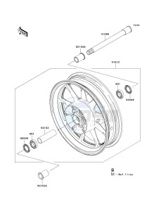 VN 1700 E [VULCAN 1700 CLASSIC] (9G-9FA) E9F drawing FRONT WHEEL