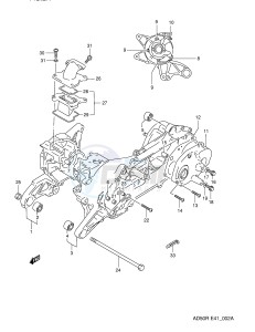 AD50 (E41) drawing CRANKCASE (MODEL K E6)