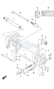 DF 25A drawing Clamp Bracket Non-Remote Control