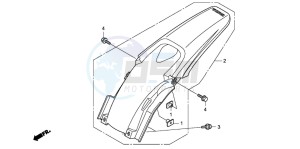 CRF150RB CRF150RB drawing REAR FENDER