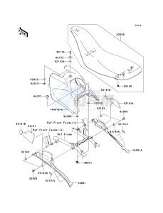 KSV 700 B [KFX 700] (B6F-B9F) B9F drawing SEAT