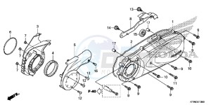 SH300D SH300i UK - (E) drawing LEFT CRANKCASE COVER