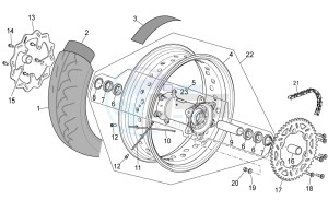 SXV 450-550 Street Legal drawing Rear Wheel