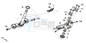 MAXSYM 400 EFI drawing FRONT FORK/ STEERING STEM