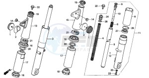 CG125 drawing FRONT FORK (2)