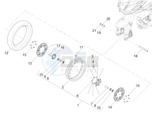 CAPONORD 1200 RALLY E3 ABS (NAFTA) drawing Front wheel