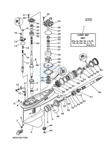 F115A drawing PROPELLER-HOUSING-AND-TRANSMISSION-1