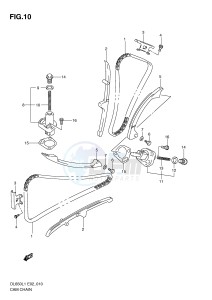 DL650 (E2) V-Strom drawing CAM CHAIN