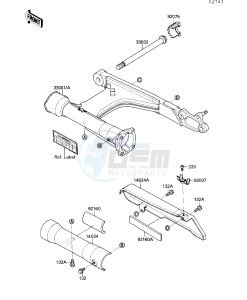 VN 1500 A [VULCAN 88] (A1-A5) [VULCAN 88] drawing SWING ARM