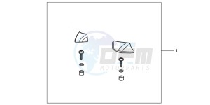 XL700VB drawing PILLION ARMREST SET