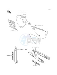 KDX 250 D [KDX250] (D1-D4) [KDX250] drawing DECALS-- KDX250-D2- -