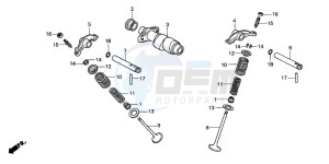 TRX300 FOURTRAX 300 drawing CAMSHAFT/VALVE