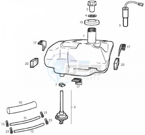 ATLANTIS CITY - 50 cc VTHAL1AE2 Euro 2 2T AC FRA drawing Fuel tank (Positions)