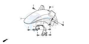 XL700VA drawing FRONT FENDER