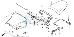 CBR900RR FIRE BLADE drawing SEAT (CBR900RR2,3)