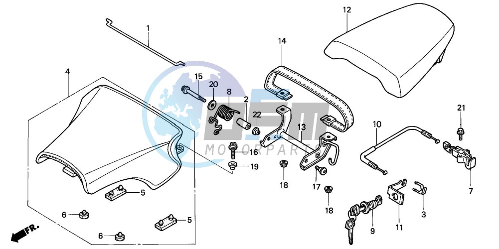 SEAT (CBR900RR2,3)