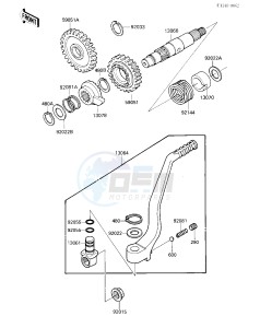 KX 250 E [KX250] (E1) [KX250] drawing KICKSTARTER MECHANISM