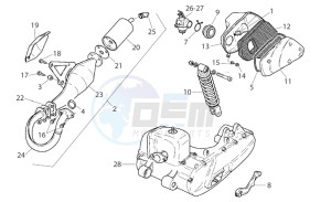 SR 50 Air (Vertical cylinder) drawing Exhaust unit