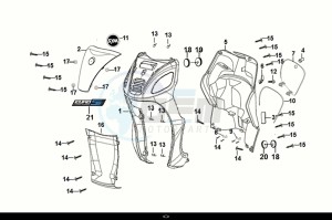 SYMPHONY CARGO 125 (AY12WA-EU) (E5) (M1) drawing FRONT COVER - FRONT INNER BOX