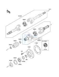 MULE_4010_DIESEL_4X4 KAF950FDF EU drawing Drive Shaft-Rear