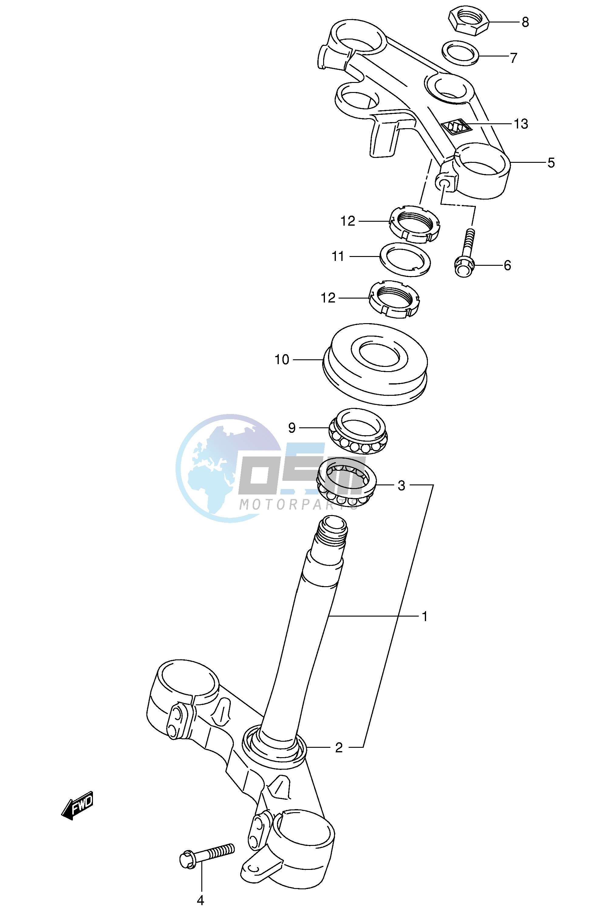 STEERING STEM (SV1000S S1 S2)