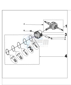 DJANGO 50 4TYA OC drawing CRANKSHAFT AND PISTON