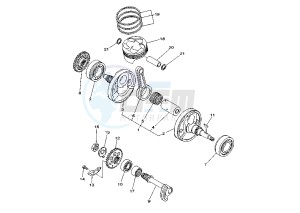 YZ F 250 drawing CRANKSHAFT PISTON