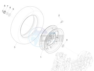 125 4T 3V ie Primavera (EMEA) (Ch, IT) drawing Rear wheel