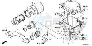 TRX250TMH Europe Direct - (ED) drawing AIR CLEANER