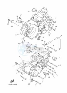 YZ250 (BCRD) drawing CRANKCASE