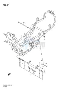 AN400 (E2) Burgman drawing FRAME (AN400L1 E2)