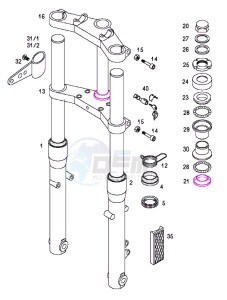 RACING_AT_45kmh 50 drawing Front fork