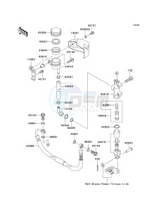 VN 1600 A [VULCAN 1600 CLASSIC] (A6F-A8FA) A6F drawing REAR MASTER CYLINDER