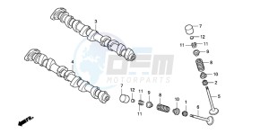 CBF1000S drawing CAMSHAFT/VALVE