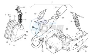 SR 50 Air (Horizontal cylinder) drawing Exhaust unit