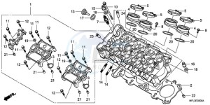 CBR1000RAA Korea - (KO / ABS) drawing CYLINDER HEAD