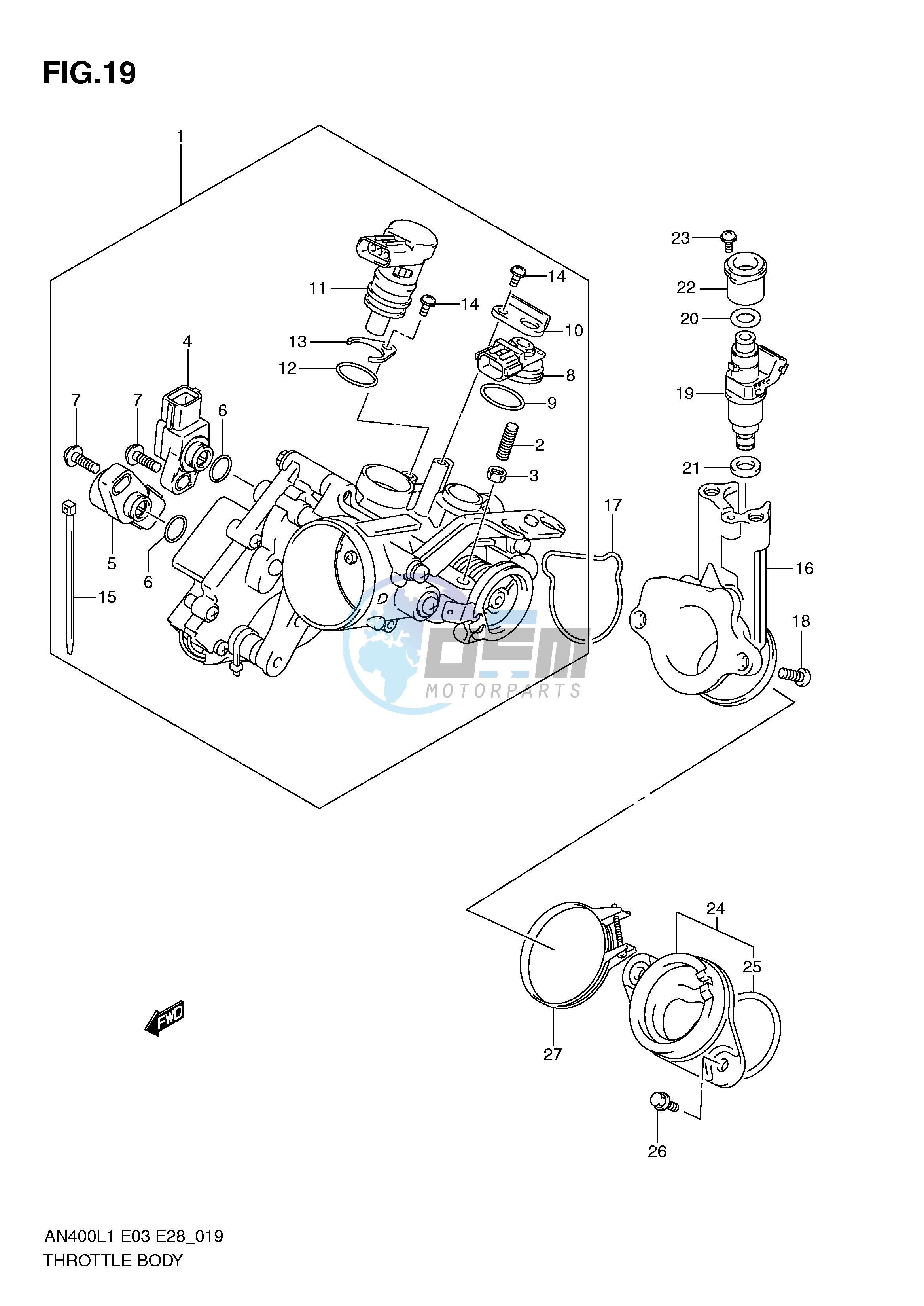 THROTTLE BODY (AN400ZAL1 E28)