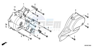 NT700VB drawing LEFT CRANKCASE COVER