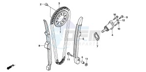 XR650R drawing CAM CHAIN/TENSIONER